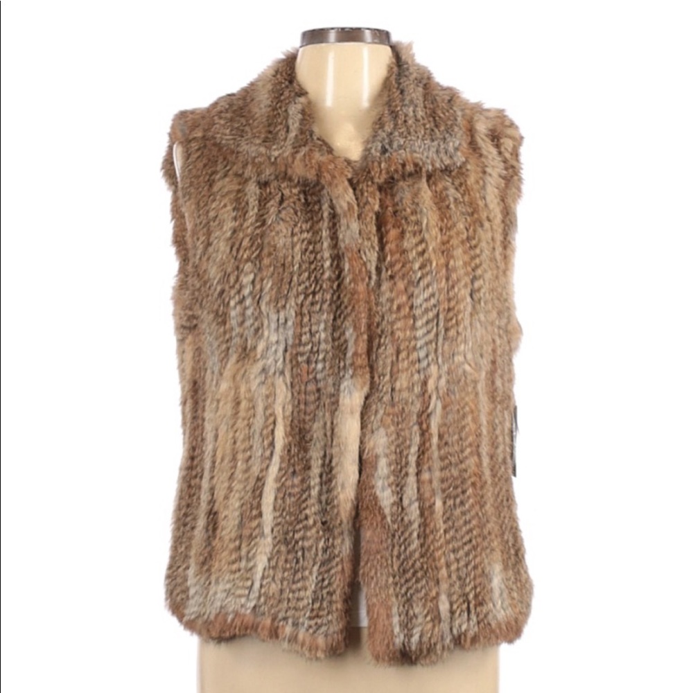 SOLD NWT Bagatelle Genuine Fur Vest